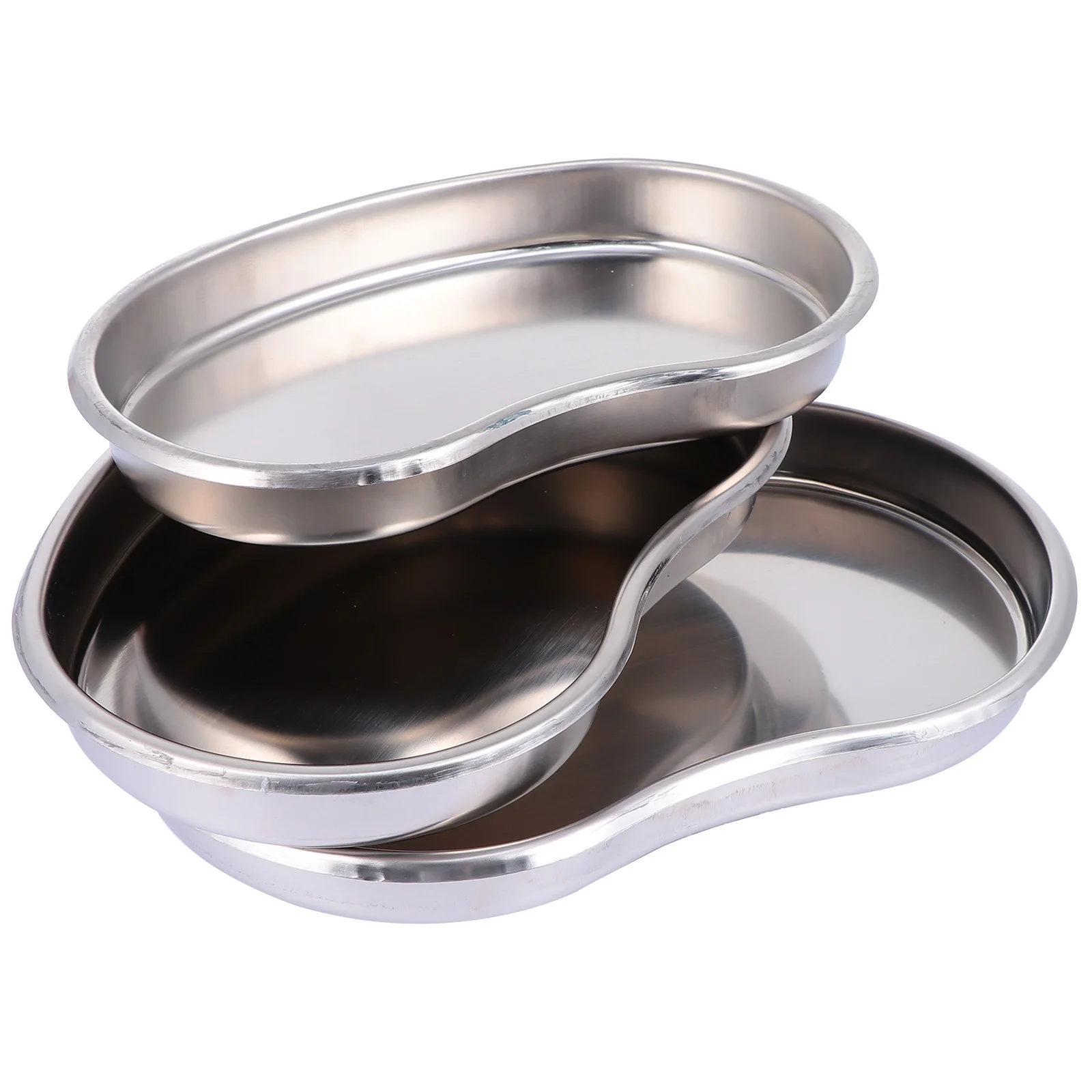 

3pcs Tray Stainless Surgical Trays Steel Abrasion-resistant Medical Surgical Laboratory Clinical Teaching Equipment