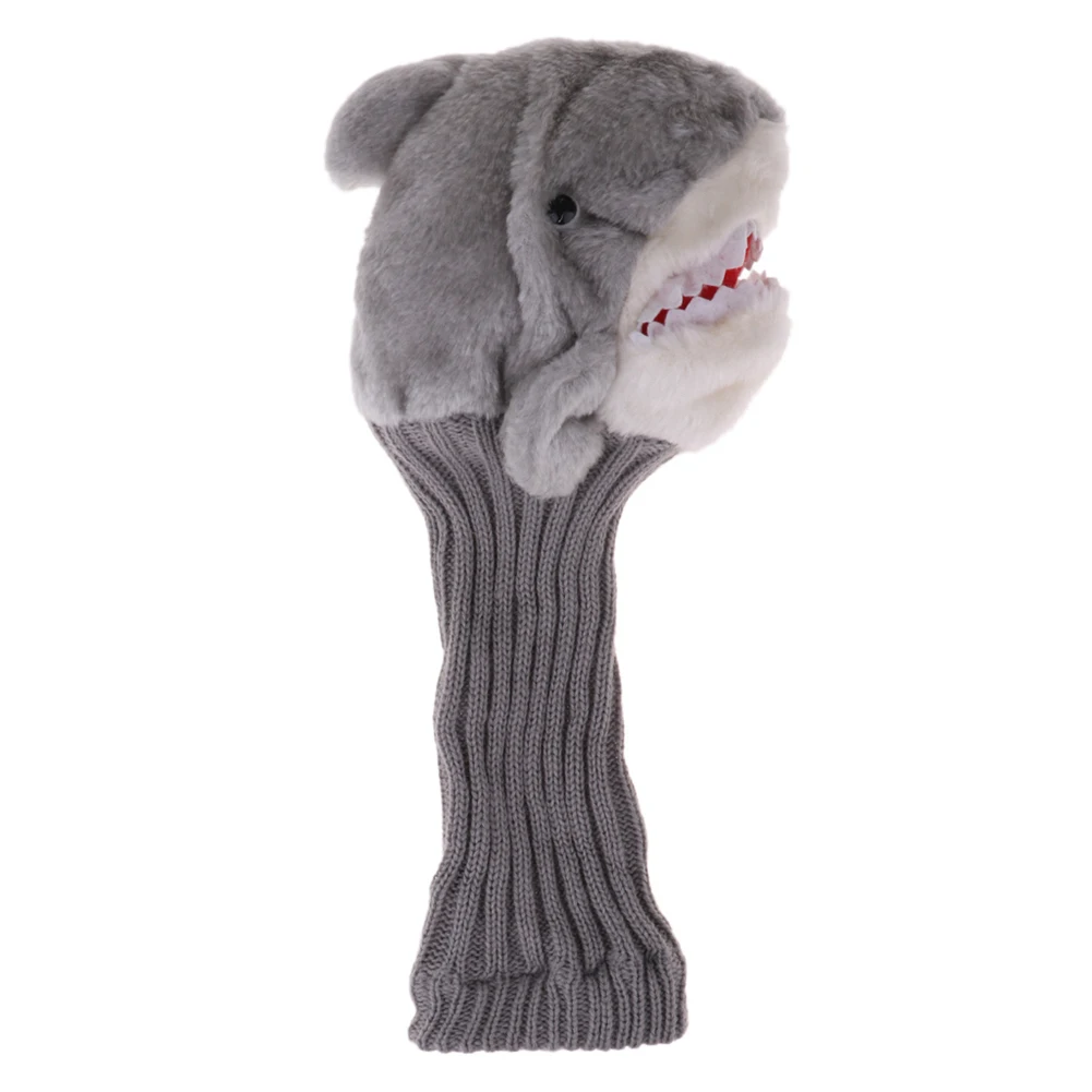 Grey Knitted Golf Club Head Covers Fit for Driver Wood (460Cc) Fairway Wood and Hybrid