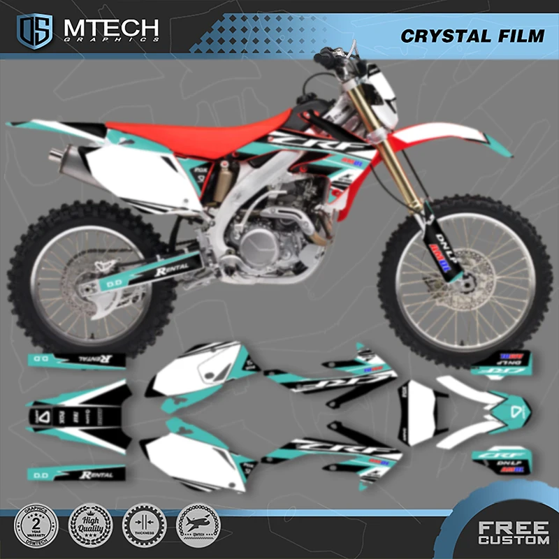 

DSMTECH Motorcycle Graphics Background Decals Stickers Kits for HONDA CRF450X 2005 2006 2007 CRF 450X 2008-18 016