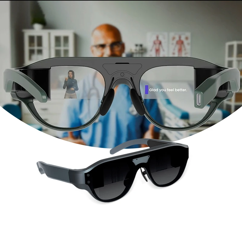 Factory Wholesale 3d Ar Glasses Metaverse Instantly Translation Ar Glasses Vr Glasses To Help The Hearing-Impaired