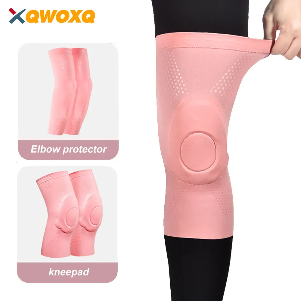 1 Pair Dancing Knee Pads for Volleyball Yoga Women Men Patella Brace Elbow Support Pads EVA Kneepad Fitness Protector Work Gear