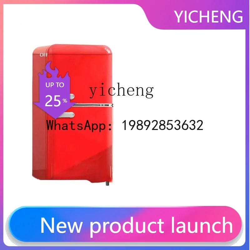 

BX Retro Refrigerator Freeze Storage Refrigerator Small Double Door Mini Refrigerator