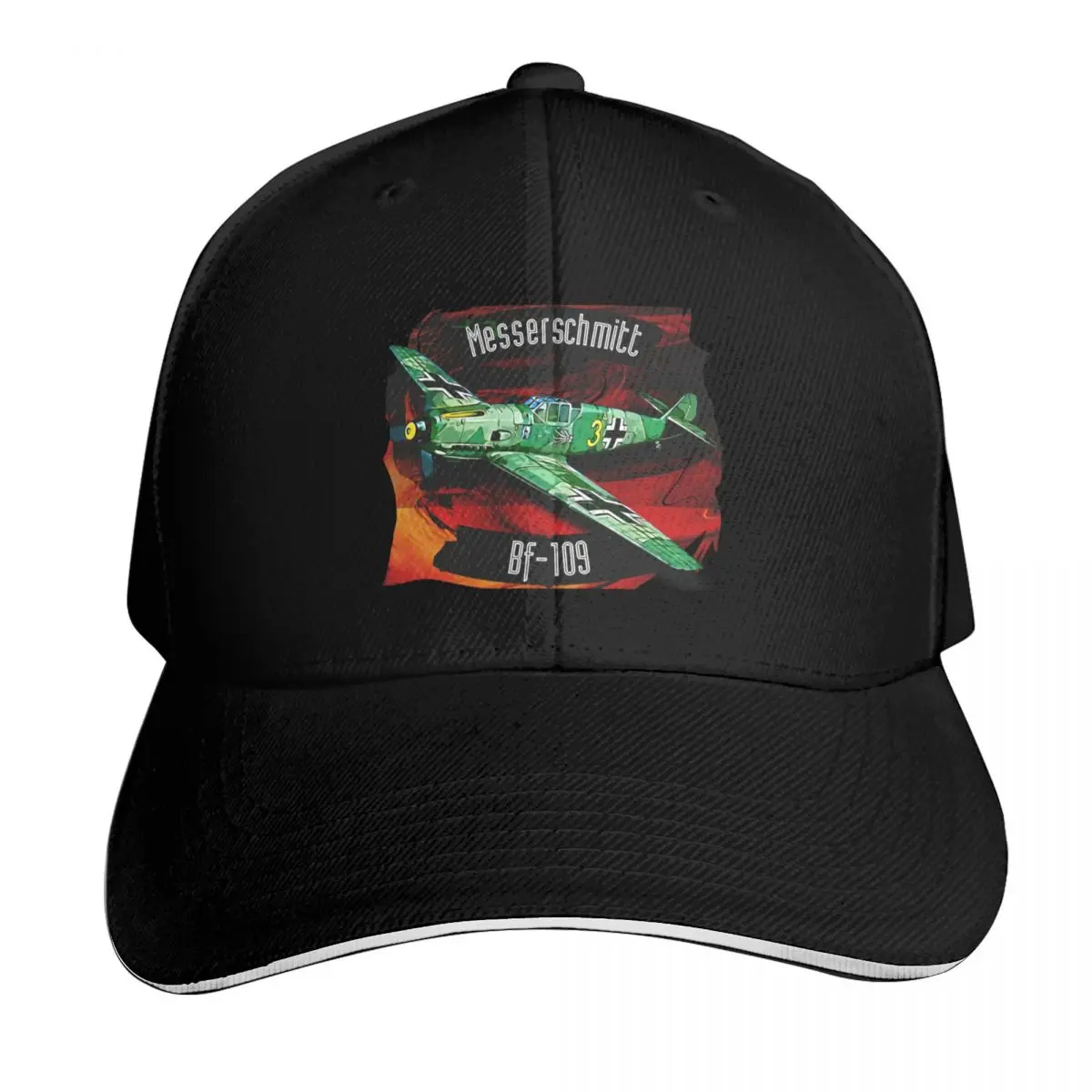 

Messerschmitt BE109 German Lufwaffe Aircraft Baseball Cap Funny hats Bobble Hat men's big size hat Men Golf Wear Women's