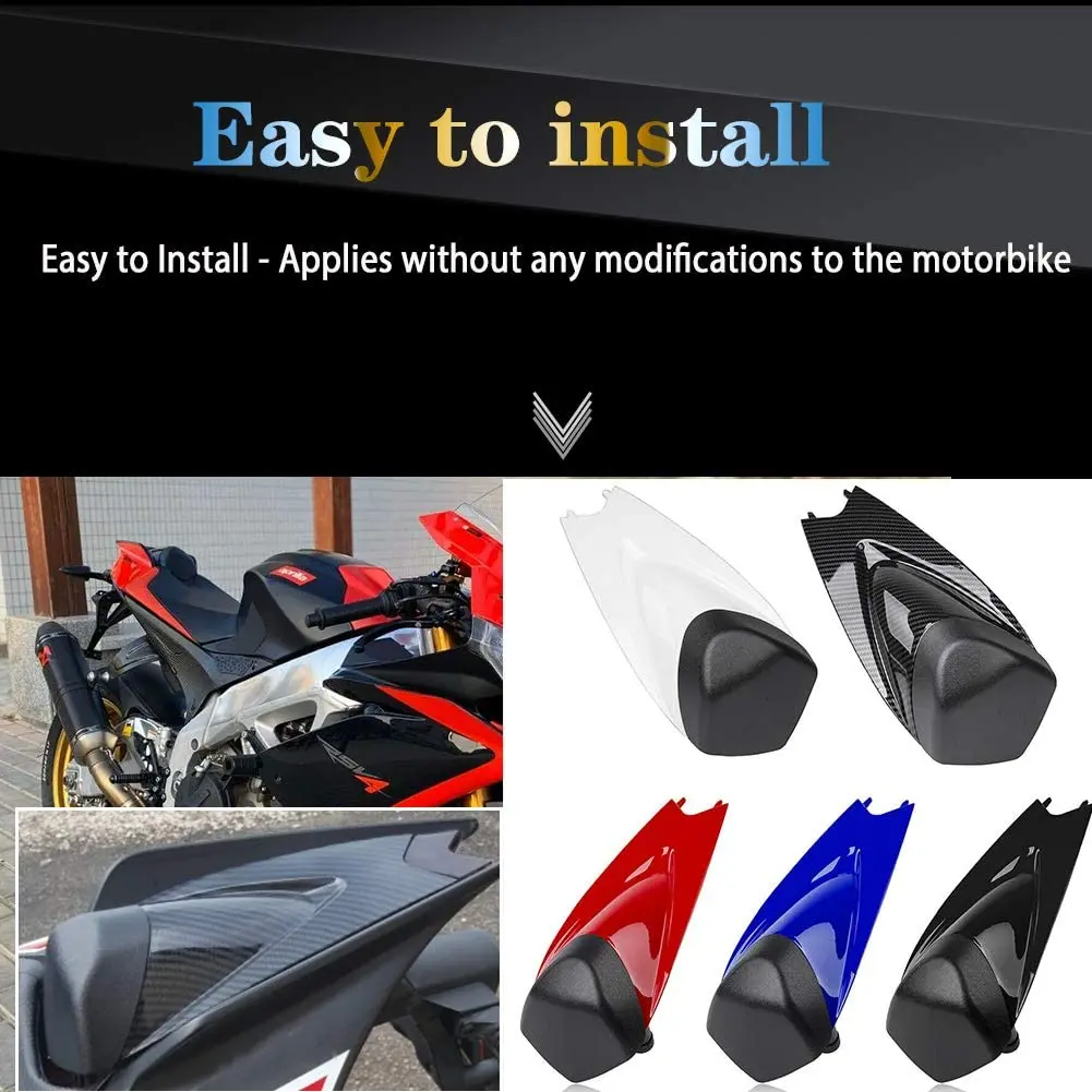 Acessórios da motocicleta capa de assento traseiro carenagem para aprilia rsv4 09-2020 rs125 2017 2018 2019 rs4 125 50 pillion solo carbono