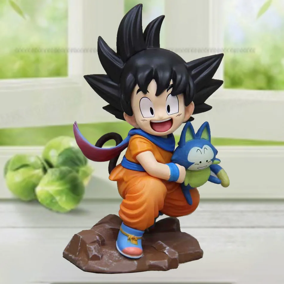 Figurines Goku 15cm Dragon Ball enfance Goku embrasser Pura série modèle PVC Collection décoration Statue GK cadeau de noël