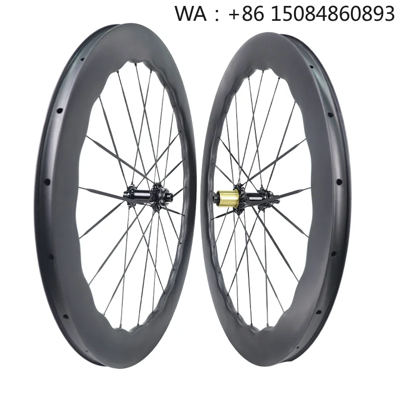 

700c Lightweight Carbon Wheels, C67DB hub carbon fiber clincher rim, practical tubeless disc brake road bike wheel set