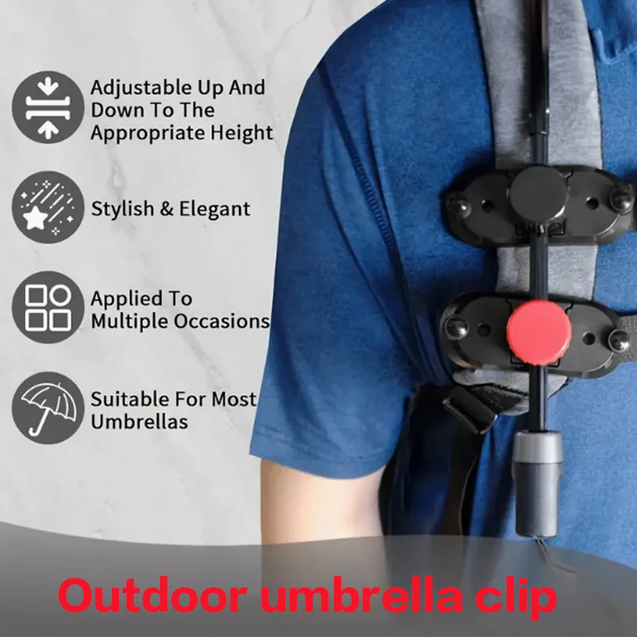 Freihändiger Schirmhalter, praktisch zum Tragen von Sonnenschirmen, geeignet für Rucksäcke, Outdoor-Reisen, Outdoor-Zubehör