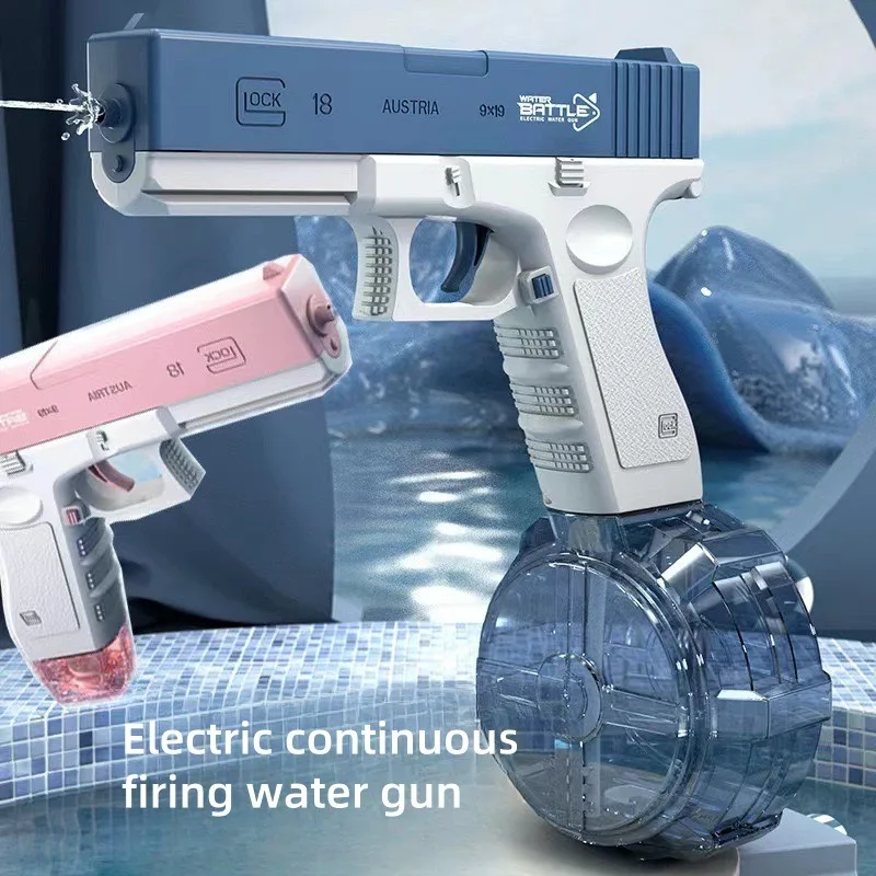 Electric Water Guns for Adults Powerful Squirt Toy Automatic Water Suction Squirt Blasters Summer Outdoor Beach Toy Guns Gift