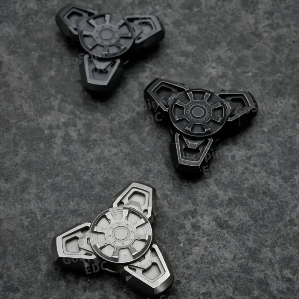 Spinner antystresowy T.CITY-EDC Exusiai, styl mecha science fiction, żyroskop, stal nierdzewna, tytan, cyrkon, spinner antystresowy