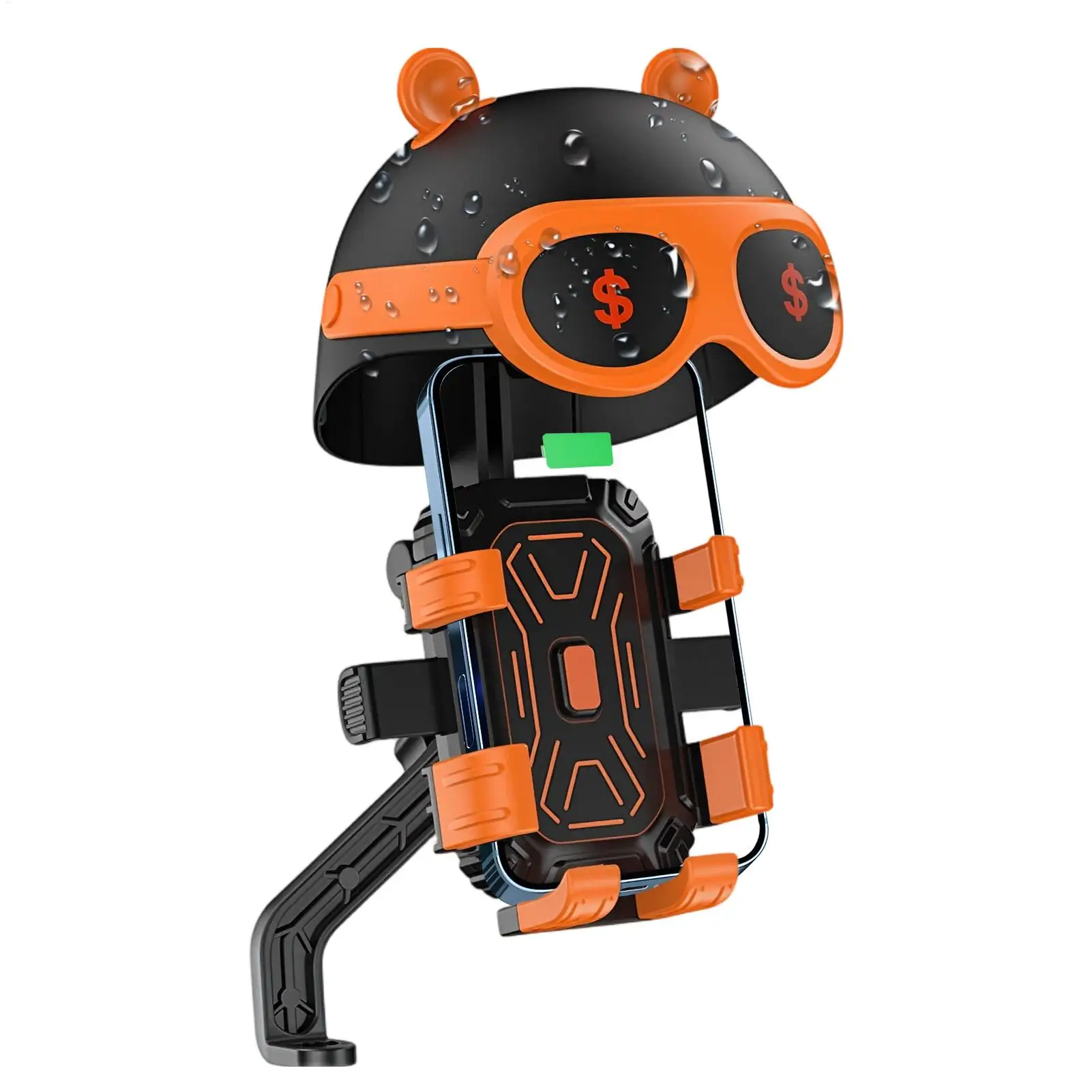 

Bike Phone Holder Weather-Resistant Handlebar Clamp Bicycle Phone Holder For Cycling For Navigation Video Recording Call