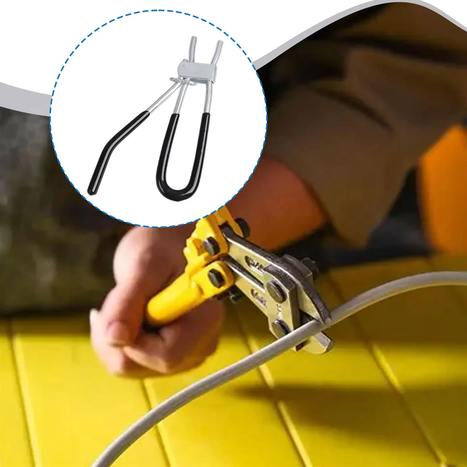 Brake Hose Clamp Tool Steel Pinch Off Plier for Automotive Fuel Coolant Line Repair Universal Car Hose Clamp