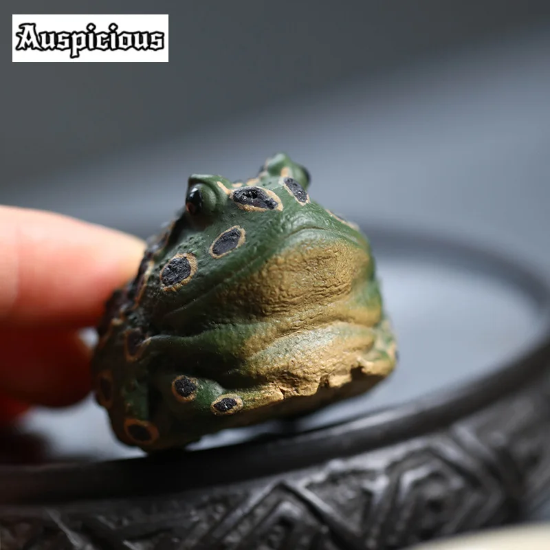 Creative Golden Toad Yixing Zisha Tea Pet Aesthetic Frog Tea Play Figurine Tea Ceremony Tea Statue Chinese Tea Items Decoration