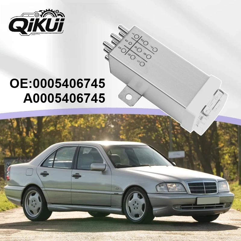 

QIKUI A0005406745 Car Overload Protection Relay 12V 0005406745 for Mercedes Benz C-CLASS E-CLASS W123 W124 W202 300E 300CE E320