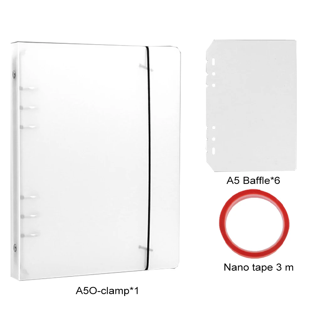 Nail Art Ring Binder DIY Nail Art Notebook Multi-Function Nail Art Collection Binder Fake Nails Display Book for Beginners