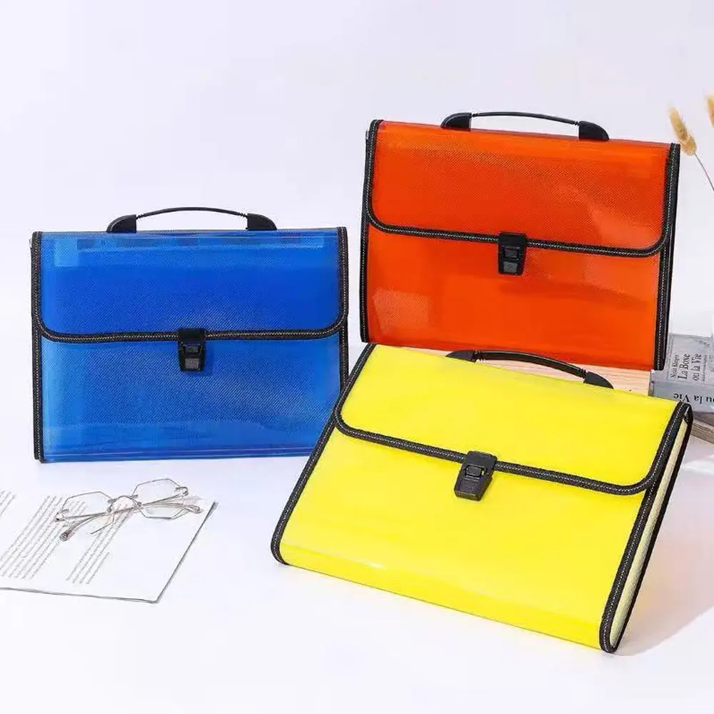1PC Twill Portable Accordion Bag, 13 Layers of Large-Capacity Folders, Easy to Classify and Store Files. 5