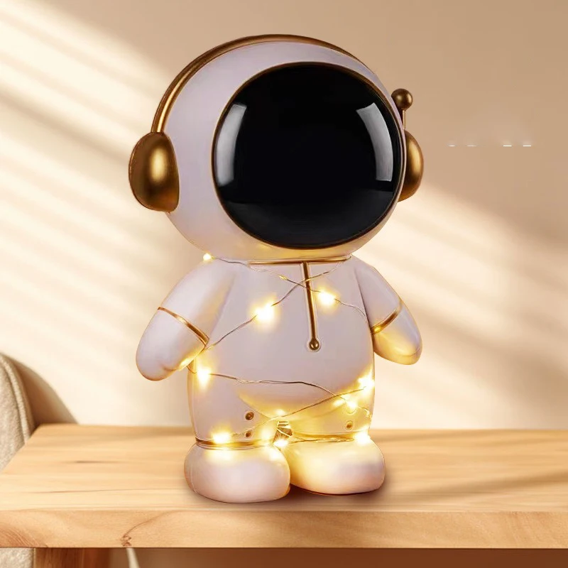 

Savings Bank Toy, Light Space Astronaut Key Savings Bank, Cartoon Space Doll Nightlight Desktop Decoration Ornament, Desk Decor