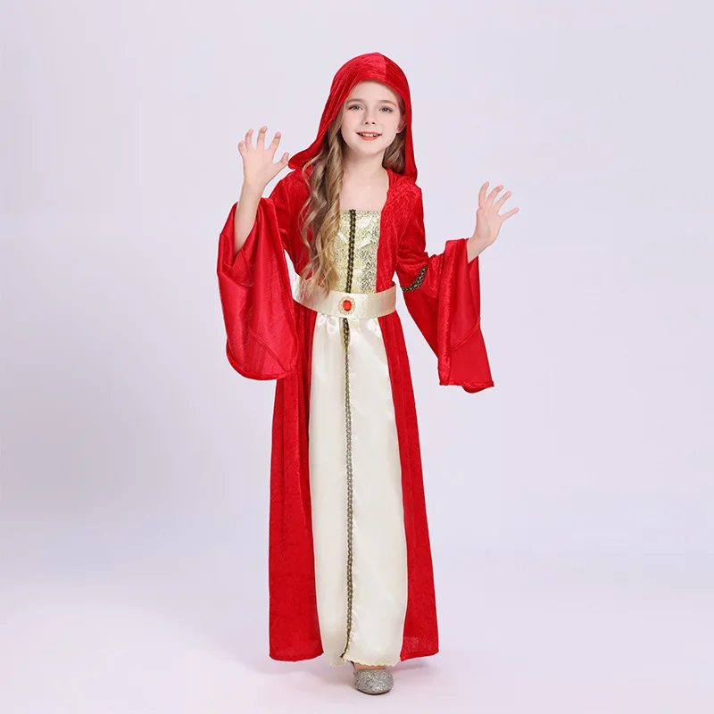 할로윈 의상 유럽 중세 빈티지 코트 볼 뱀파이어 의상 여왕 공주 마녀 쇼