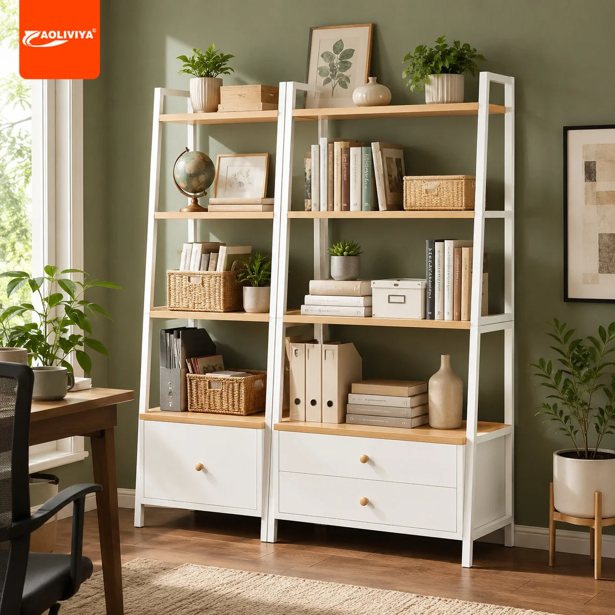 aoliviya-storage-rack-bedroom-multi-layer-bookcase-living-room-ladder-shape-floor-standing-wall-mounted-iron-art-display-unit