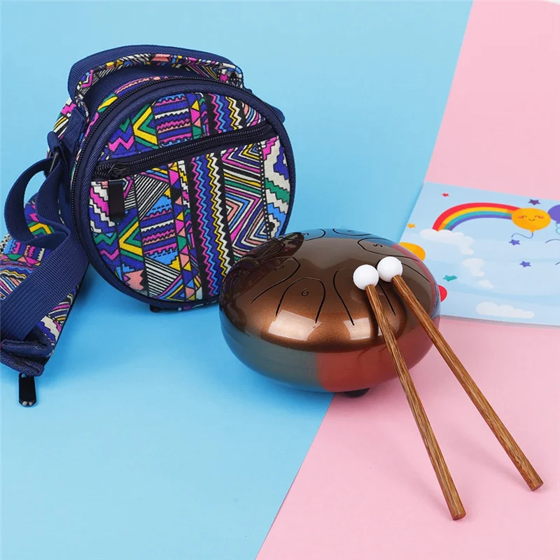 5.5인치 스틸 텅 드럼 백, 에테르 드럼 백, 핸드팬 드럼, 산스크리트 드럼 백, 핸드 숄더 백 쉬운 설치 사용하기 쉬운