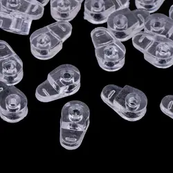 100 stücke Möbel Zubehör Glas clips transparente Kunststoff halter Bildschirm Panel schützen Clips Bad Hardware-Versorgung