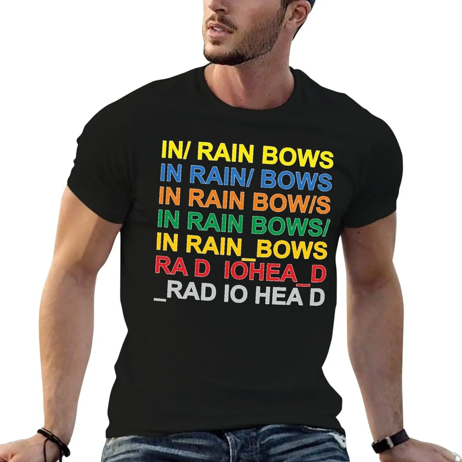 

In Rainbows - RADIOHEADs lyrics T-Shirt T-Shirt t shirts for man graphic funny t shirt for man T-Shirt