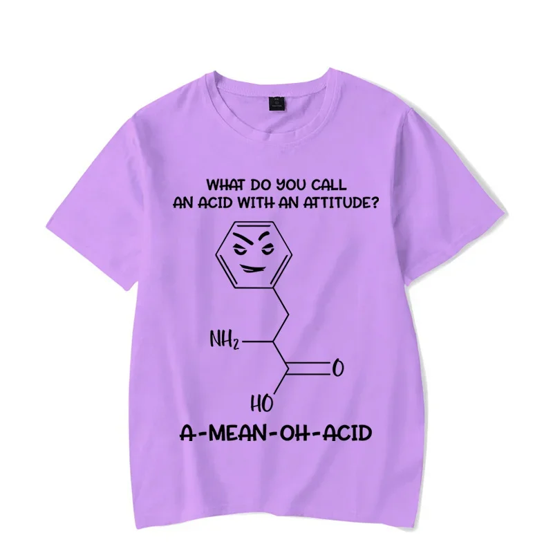 Brand Men\'s T-Shirt Chemistry Acid with Attitude Print Tshirts Short Sleeve Men\'s T-Shirt Funny Graphic T Shirt Black Tee Shirts