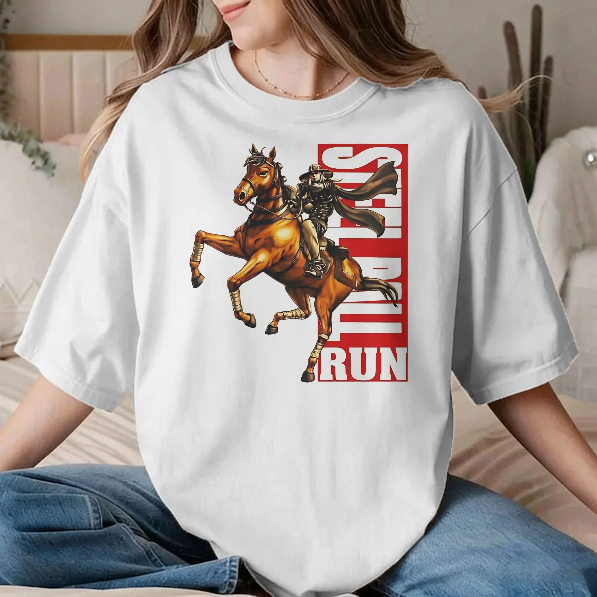 Gyro Zeppeli T-Shirts Men Women JoJos Anime  Vintage Cotton Tees Crewneck Short Sleeve T Shirts Birthday Gift Tops