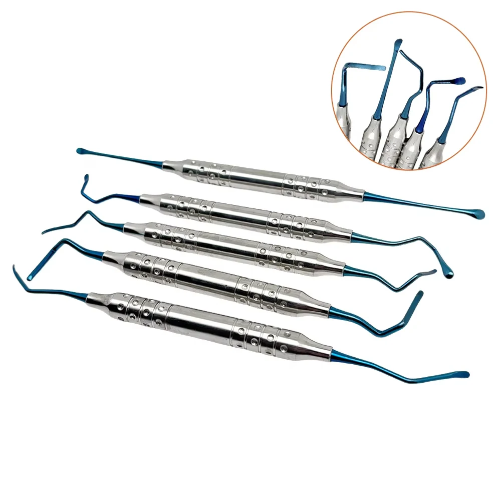 5Pcs Dental Implant Surgical Kit Titanium Implant Instruments Bone Vista Tunneling Tools Oral Surgery Dental Procedure Set