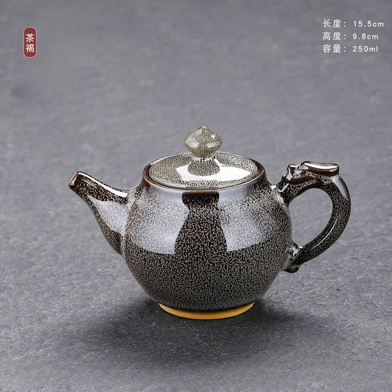Kiln Glazed Ceramic Tea Pot Small Jun Porcelain Kung Fu Set Simple and Personalized Single Teapot view 5