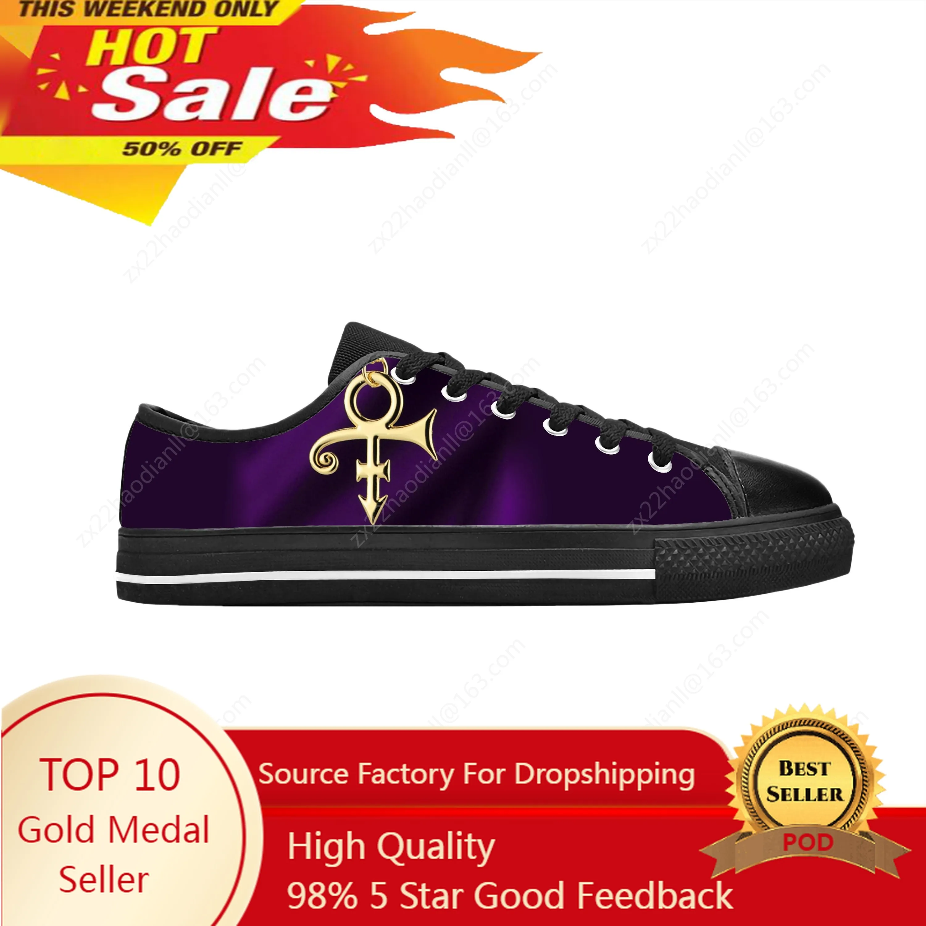 

Prince Rogers Nelson Purple Rain Love Symbol Funny Casual Cloth Shoes Low Top Comfortable Breathable 3D Print Men Women Sneakers