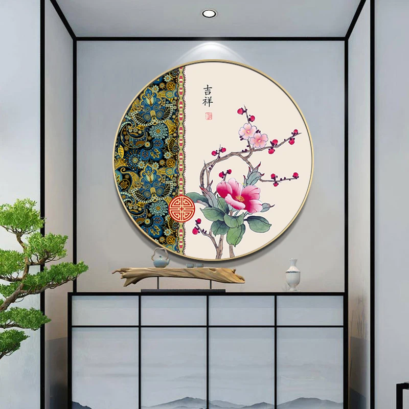 

Новая вышивка алмазной мозаикой 2024 года: Цветок удачи в китайском стиле для гостиной и прихожей, вышивка крестом на хлопковой ткани, декор для дома, искусство