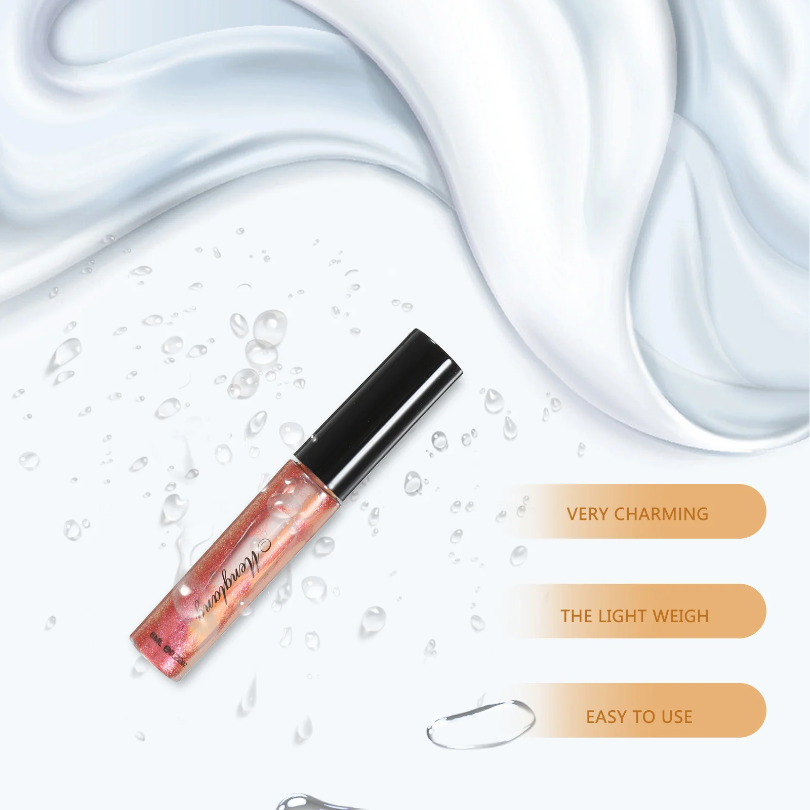 

Liquid Shiny Bronze Eyeliner Metallic Glitter Eye Shadow Long-Lasting Portable Makeup Liner for Wedding Party Beauty