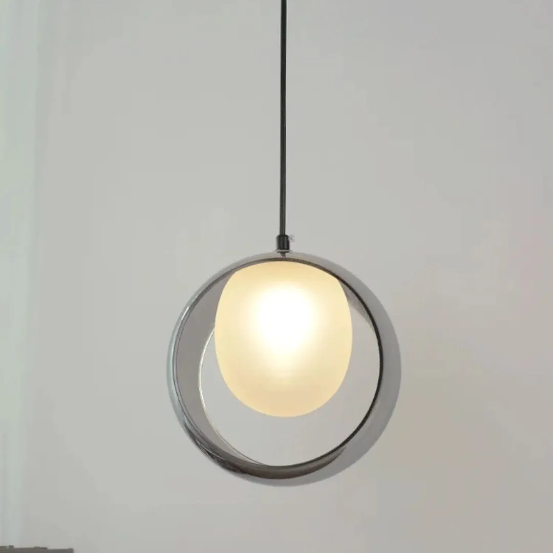 Creative Restaurant Glass Pendant Lamp Amber Smoke Gray Clear Colorful Ball Chandelier Light Bedside Dining Table Kitchen Decor