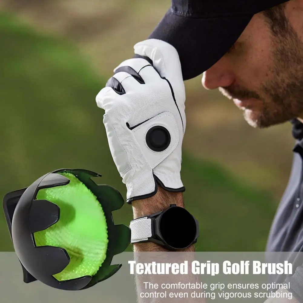 Golf Brush with Ergonomic Handle Sturdy Golf Club Tool Portable Golf Ball Cleaner Brush for Bag Cart Plastic Washer for Golfers