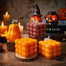 Halloween Square Pumpkin Silicone Scented Candle Mould