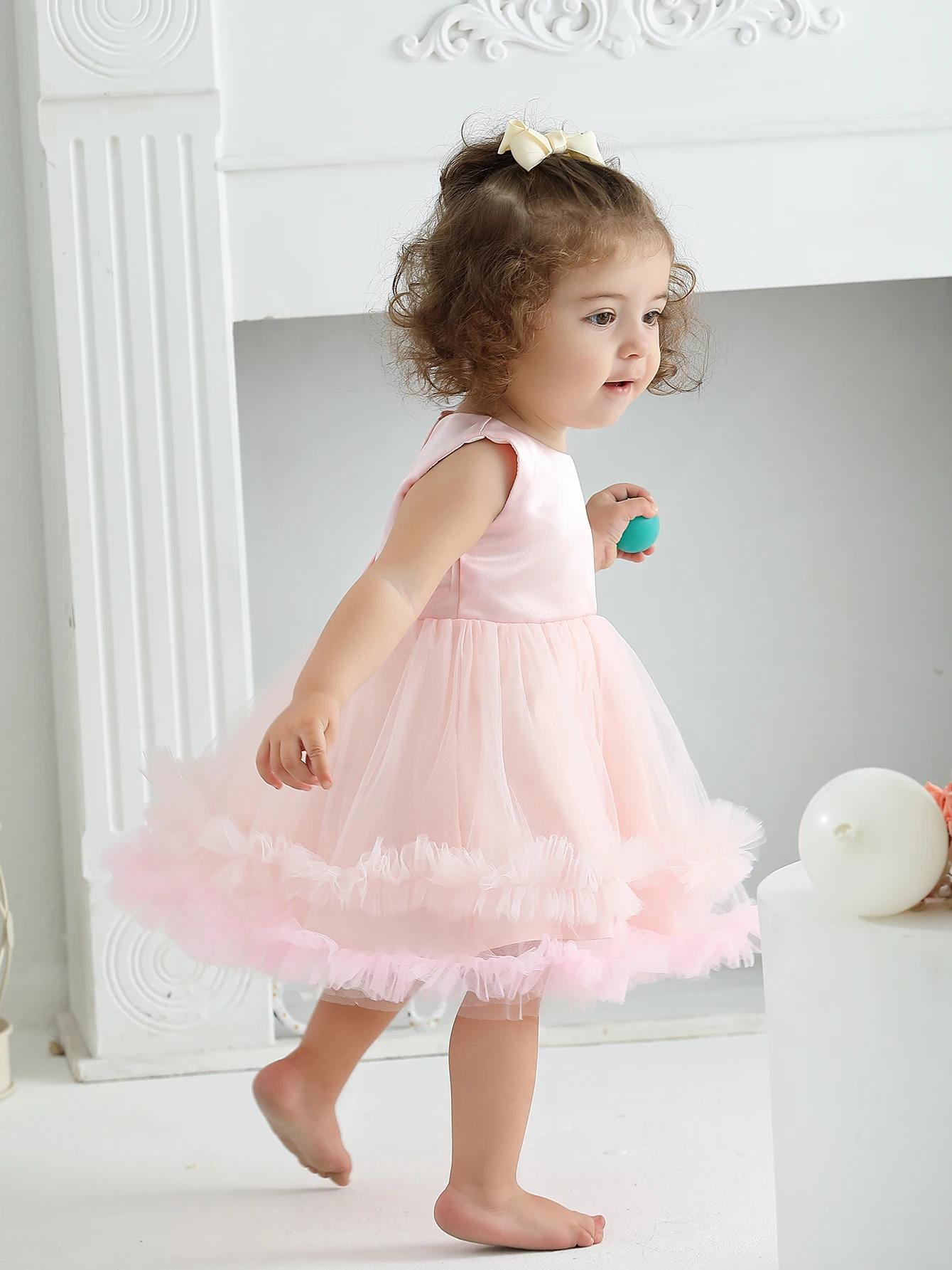 Baby Girl Flower Christening Baptism Dress Formal Special Occasion Dresses for Party Wedding Birthday