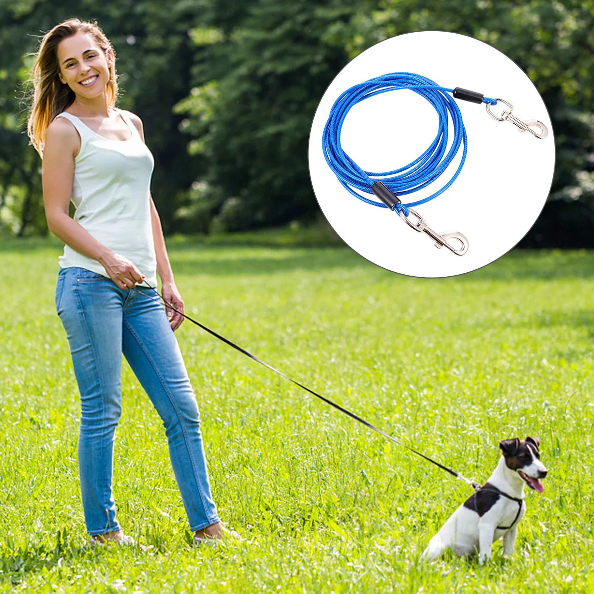 

1Pcs Lengthened 5mm Diameter Dog Pulling Rope Practical Pet Hauling Cable Pet Hand Leash Outdoor Leash