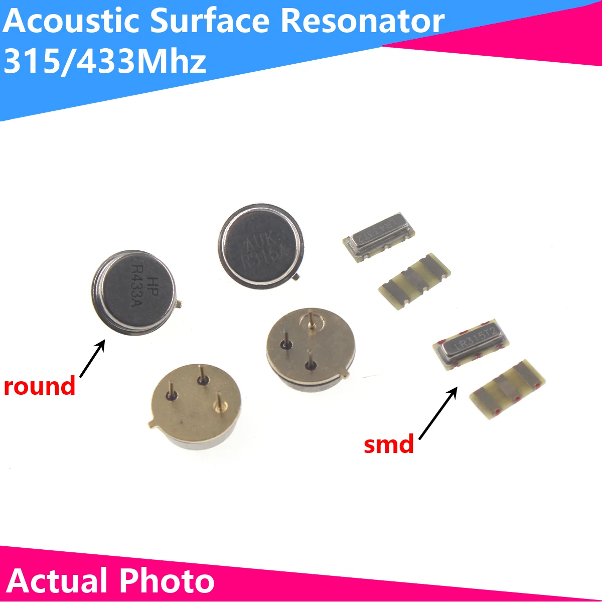 

5pcs genuine SMD crystal oscillator LR315T2/LR433T2 315/433Mhz surface acoustic resonator