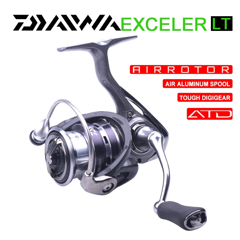 Original DAIWA 20 EXCELER LT Spinning Fishing Reel 5BB Gear Ratio 5.2:1/5.3:/6.2:1/4.7:1Metal Spool Saltwater Wheel Fishing Reel