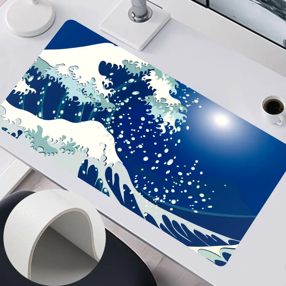 The Great Wave Kanagawa 100x50cm Mouse Pad 900x400mm Home Office Large Mouse Pad Gamer Waterproof PU Leather Desk Mat Computer M