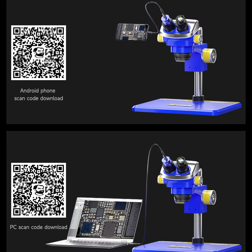 MECHANIC Microscope 2K/4K Electronic Eyepiece Camera Two-eye Microscope To Three-eye Adapter Industrial Video Microscope Camera