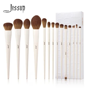 Kuas Rias Jessup Set Kuas Rias 14 Buah Kuas Alas Bedak Sintetis Bedak Kontur Eyeshadow Liner Blending Highlight T329 12 kuas jessup penjualan terbaik - №