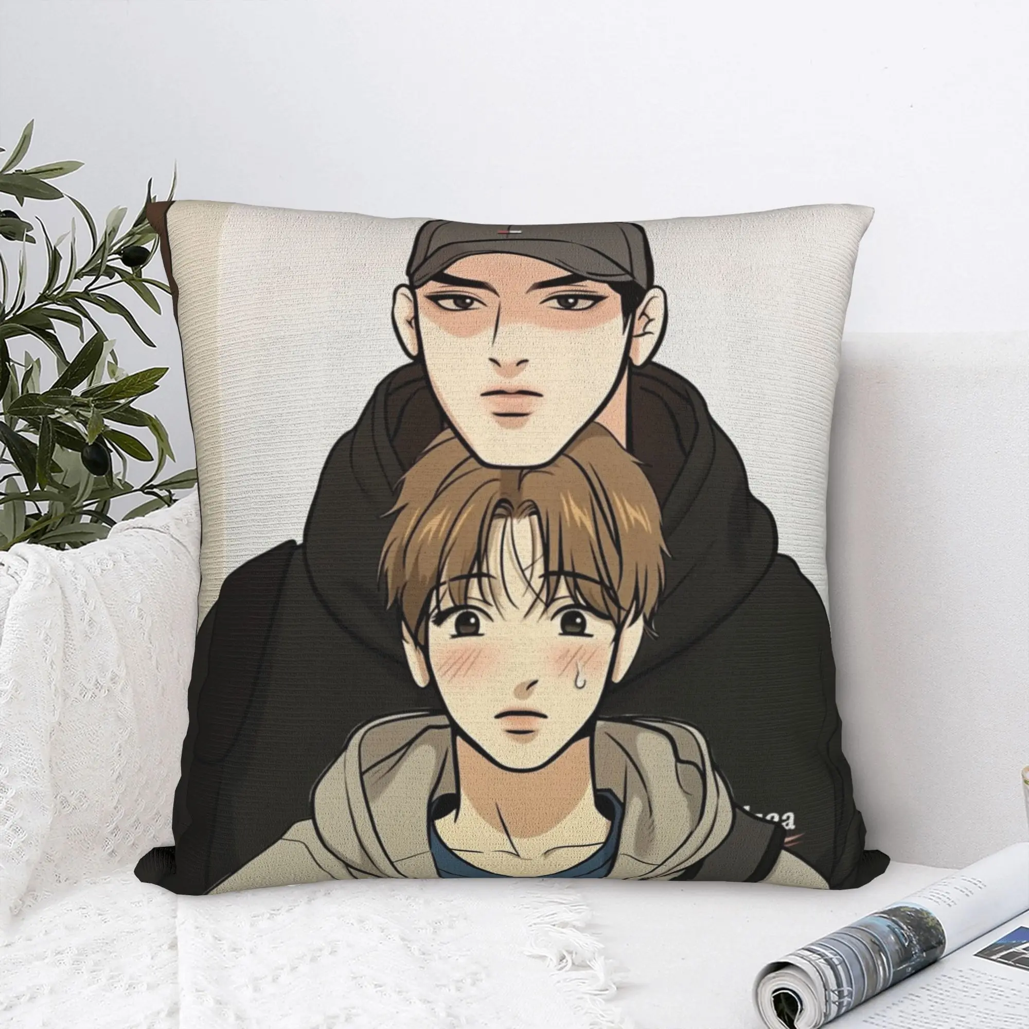 Pillow Cover Bl Manhwa Jinx Joo Jaekyung   Design Cushion Cover  Cute Funny Pillow Case For Sofa Home Decorative Pillowcases