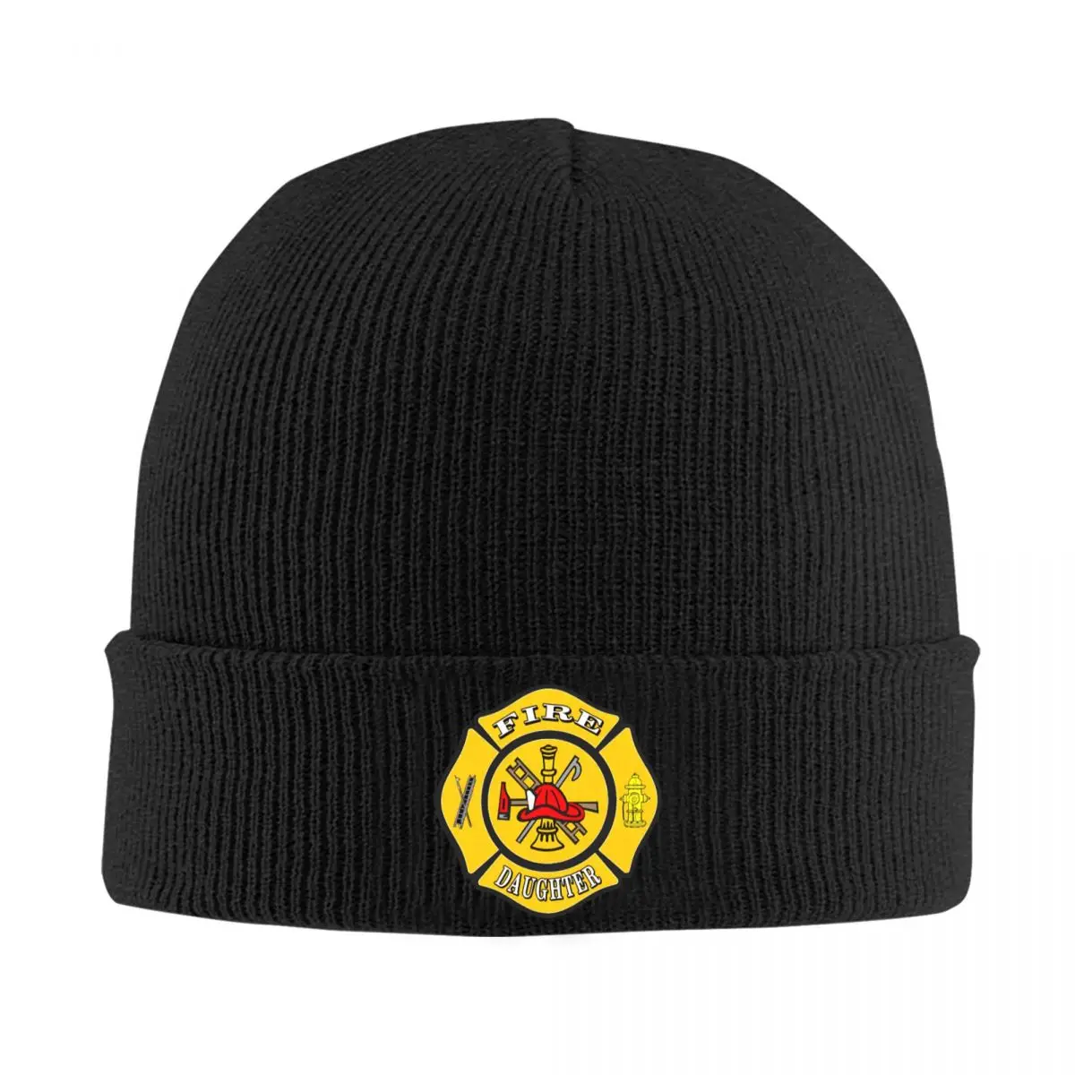 Firefighter Logo (2) Beanie Hats Trendy Caps Men Women Unisex Hippie Skullies Beanies Autumn Winter Custom Head Wrap Beanie Hats