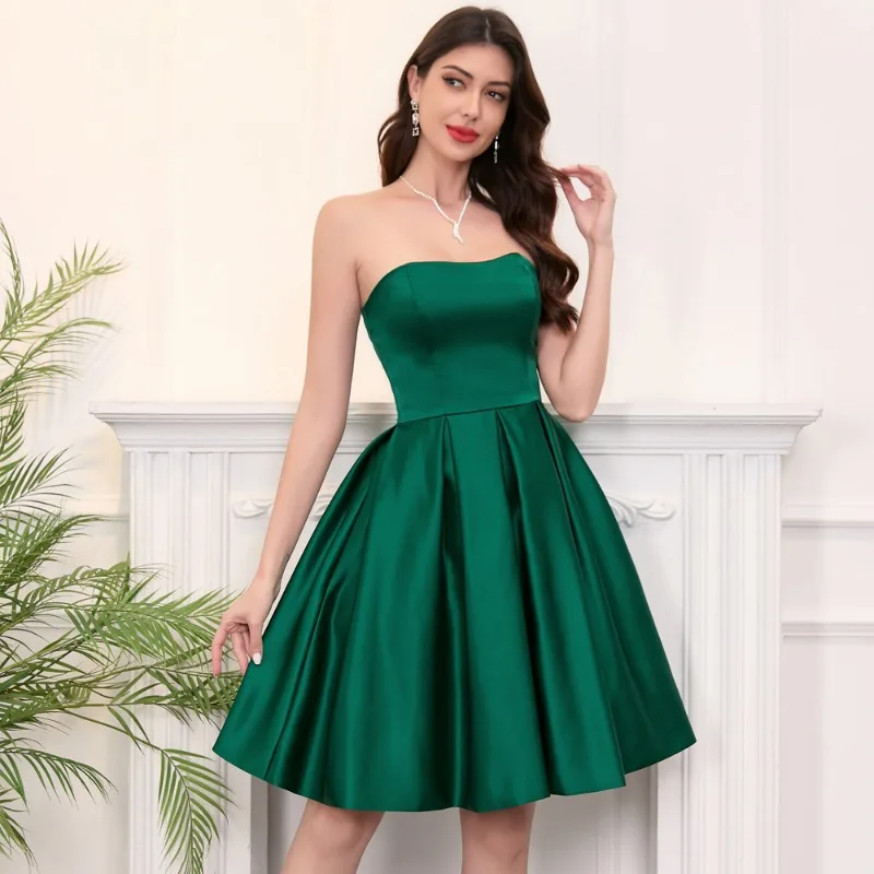 2026-cocktail-party-dress-with-strapless-satin-fabric-for-dinner-short-dress-with-elegant-temperament-customized-short-skirt