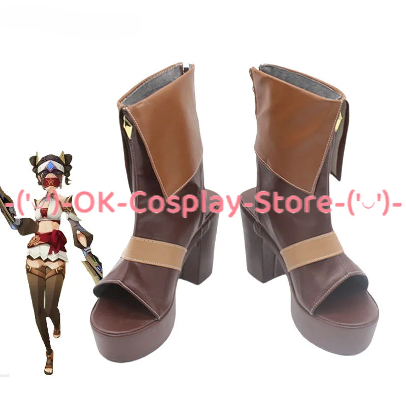 

Game Genshin Impact Sumeru Cosplay Shoes PU Leather Shoes Halloween Carnival Boots Cosplay Props Custom Made