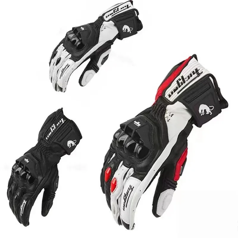 Professional Motorcycle Gloves Red White Off-road Racing Motos Gloves Drop Resistance Outdoor Luvas Black Suvs Full Long Style
