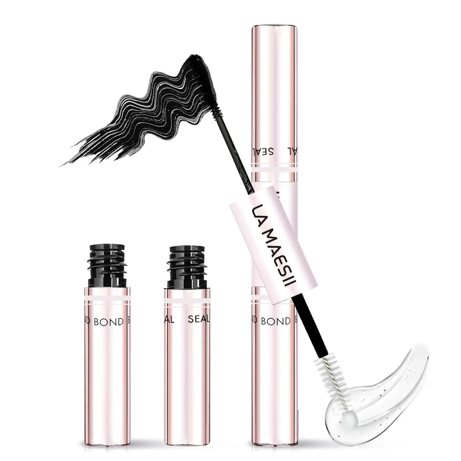 Lash Cluster Glue, Lash Bond and Seal for Eyelash Clusters, 10ml Bond and Seal, Waterproof, 2-in-1 Home Use, Strong Hold for 72H