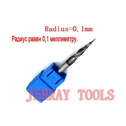 Tip radius=0.1-2mm HRC55 D3.175 D4 D6 D8*2FTungsten solid carbide Coated Tapered Ball Nose End Mills taper and cone endmills