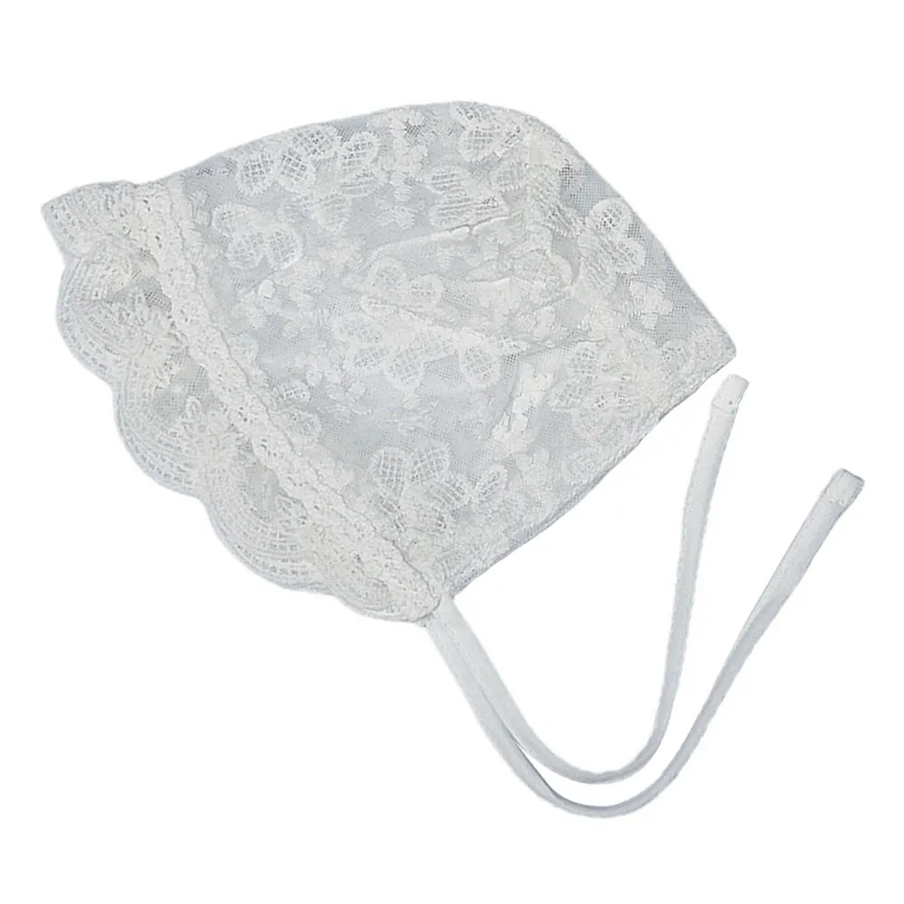 

1Pcs Flower Embroidered Lace Bonnet for Baby Girls 0-10 Months Soft Breathable Cotton Infant Hat Birthday Christmas New Year